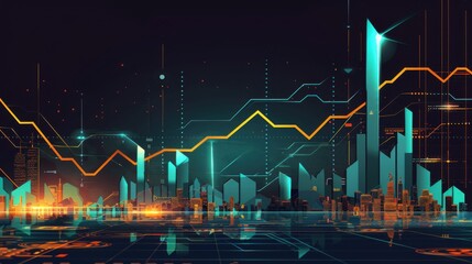 Highvalue cryptocurrency portfolio with rising charts, scifi tone, triadic color scheme, side view, illustrating profitable investments