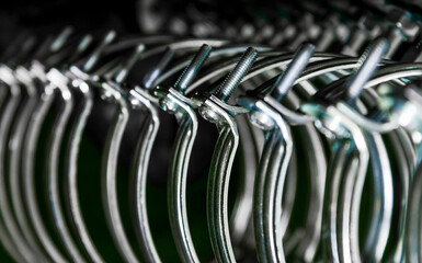 repeating identical fastening iron bolt