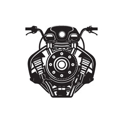 motorbike front part vector logo icon silhouette design 