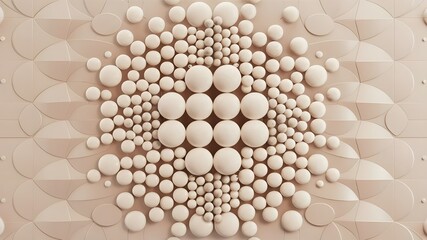 Ideal for wallpaper, banners, and other circular designs, round motifs and circles are presented in a geometric minimal composition background.