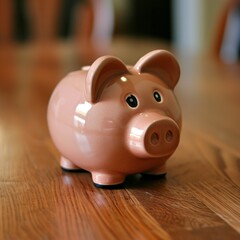 Piggy Bank and Financial Education: Addressing Rising Costs and Financial Pressure by Teaching Proper Spending Habits and Money Management from a Young Age. High-Definition AI-Generated Wallpaper