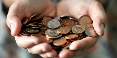 Piggy Bank and Financial Education: Addressing Rising Costs and Financial Pressure by Teaching Proper Spending Habits and Money Management from a Young Age. High-Definition AI-Generated Wallpaper