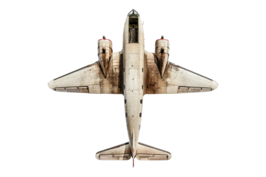 Aeroplane isolated on transparent background