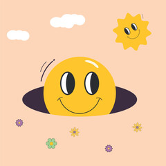 Obraz premium groovy illustration. vector illustration