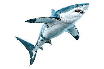 Big shark isolated on transparent background