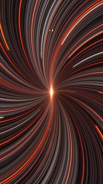 Abstract creative cosmic background. Media. Hyper jump into another galaxy with a speed of light, neon glowing rays in motion. Vertical video.