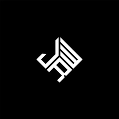 JRW letter logo design on black background. JRW creative initials letter logo concept. JRW letter design.