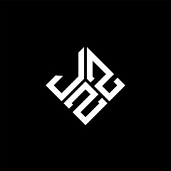 JZZ letter logo design on black background. JZZ creative initials letter logo concept. JZZ letter design.