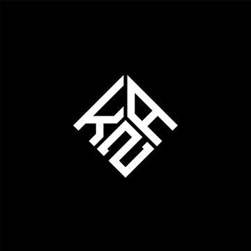 KZA letter logo design on black background. KZA creative initials letter logo concept. KZA letter design.