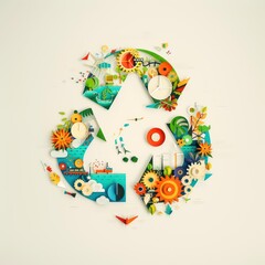 Obraz premium Visualizing the Renewable Energy Cycle: A Colorful Diagram Explaining Sources to Consumption, Generative Ai