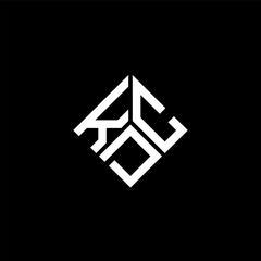KDC letter logo design on black background. KDC creative initials letter logo concept. KDC letter design.