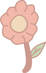 hand drawn illustration of a flower