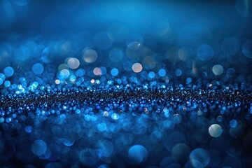 Fototapeta premium Indigo glitter bokeh wallpaper background design. ai generative