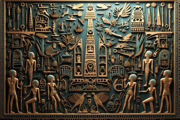 Ancient Egyptian Hieroglyphic Art