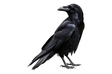 Black ravan isolated on transparent background