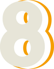 Bold number 8