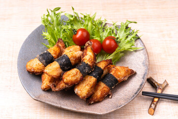 鶏ささみの磯辺揚げ
