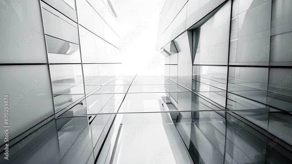 Poster a clean and minimalist design of intersecting lines and squares in shades of grey exuding a modern a