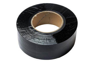 Black duct tape isolated on transparent background