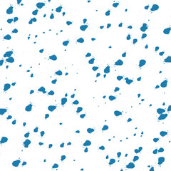 Abstract texture of blue splashes on a white background.