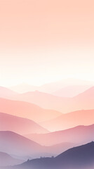 Fototapeta premium it is a painting of a sunset over a mountain range