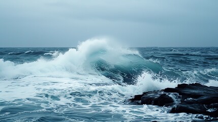 Fototapeta premium The sea is a timeless symbol of resilience and strength, weathering the storms and tides of time with grace and dignity.