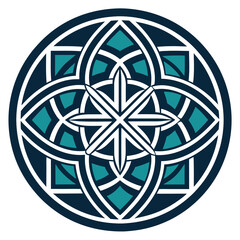 Naklejka premium a stylized symbol geometric pattern forming