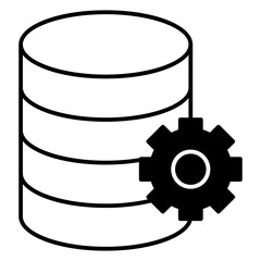 Database with setting icon symbol