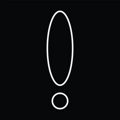 White Exclamation Point Icon