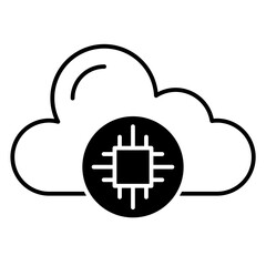 Cloud computing icon symbol