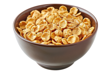 Bowl of cereal isolated on transparent background