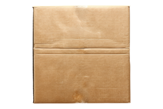 Cardboard box isolated on transparent background