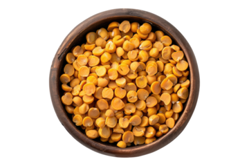 Chana dal isolated on transparent background