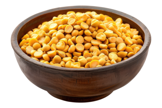 Chana dal isolated on transparent background