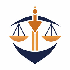        Minimalist law firm logo icon vector illustration.

