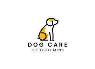 Dog care logo design. Pet grooming and pet house care logo. 