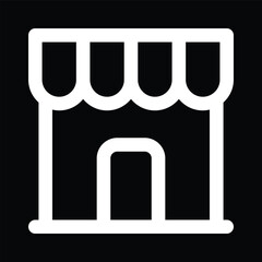 Shop Window Icon with Awning