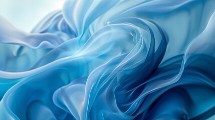 Obraz premium Abstract Blue Flowing Fabric Texture