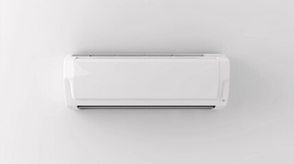 3D illustration. Wall-mounted Air Conditioner on blank background as a separate object.