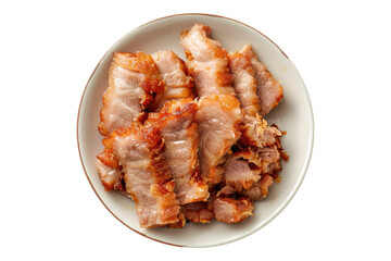 Crispy pork isolated on transparent background