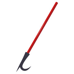 Cartoon Firefighter Safety Equipment. Isolated on White Background. Vector Sticker Design.