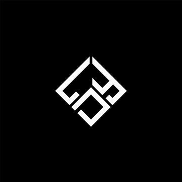 LDY letter logo design on black background. LDY creative initials letter logo concept. LDY letter design.
