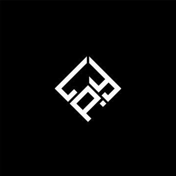 LPY letter logo design on black background. LPY creative initials letter logo concept. LPY letter design.