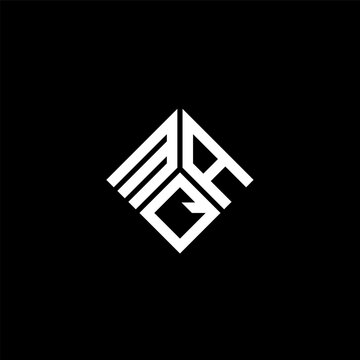 MQA letter logo design on black background. MQA creative initials letter logo concept. MQA letter design.