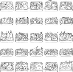 Bento Illustrations Element