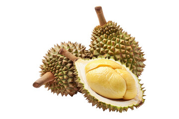 Durian fruit isolated on transparent background