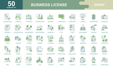 Business License icon set