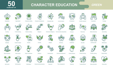 Character Education icon set