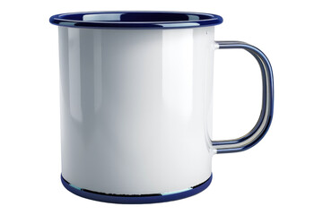 Enamel mug isolated on transparent background