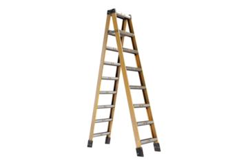 Extension ladder isolated on transparent background